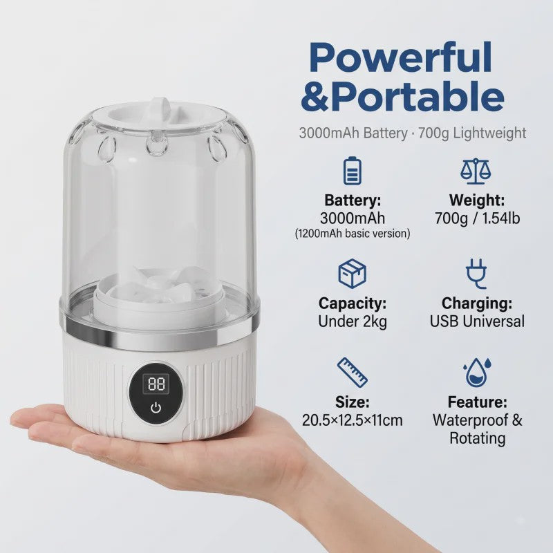 Draagbare Mini Wasmachine voor Ondergoed & Babykleding - Geen Installatie Nodig