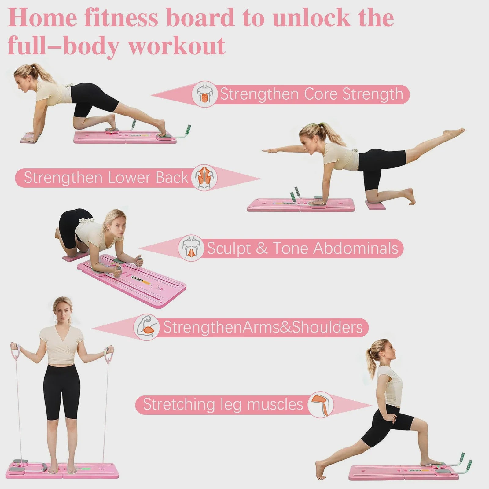 Multifunctionele Abdominal & Core Trainer: Opvouwbaar Fitnessapparaat voor Buikspieren en Taille Training Thuis