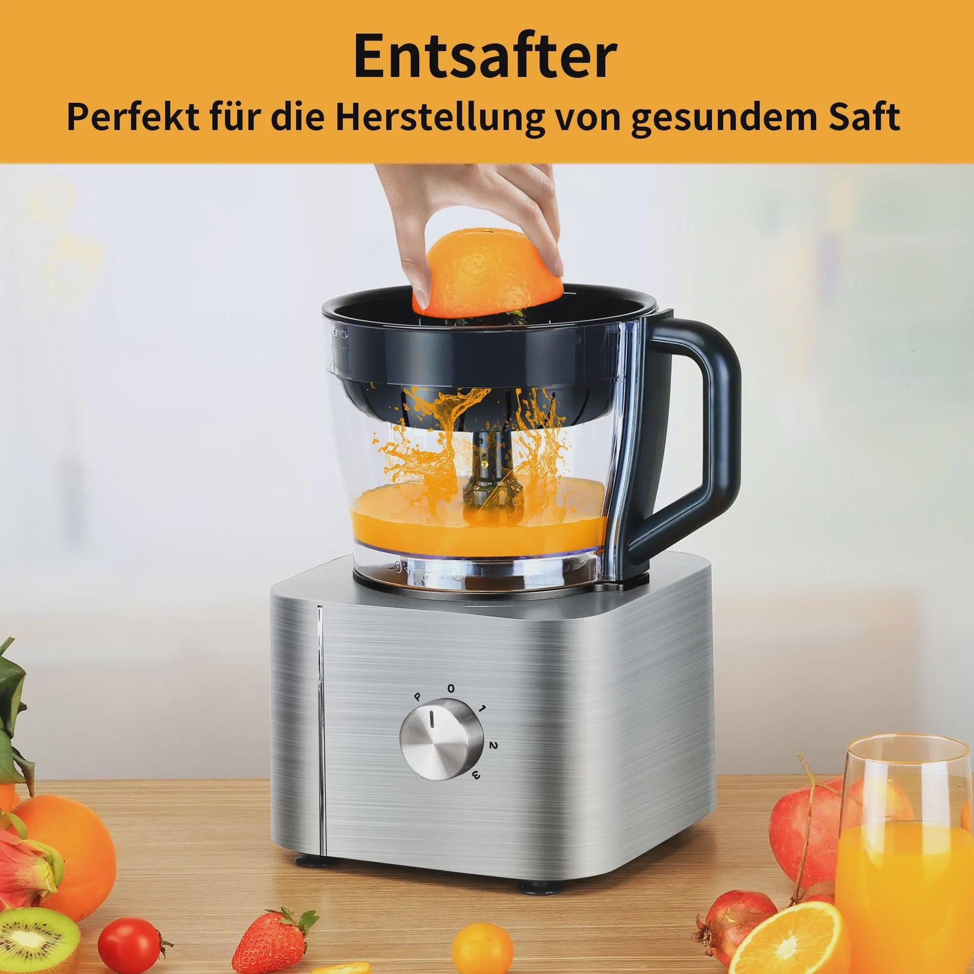 11-in-1 Keukenmachine 1100W met 3.2L Kom & 1.5L Blender - Compact Zilver
