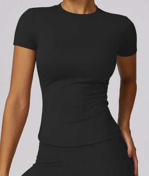 NCLAGEN Sport T-shirt Dames - Ademend & Stretchy Korte Mouw voor Yoga, Fitness & Hardlopen