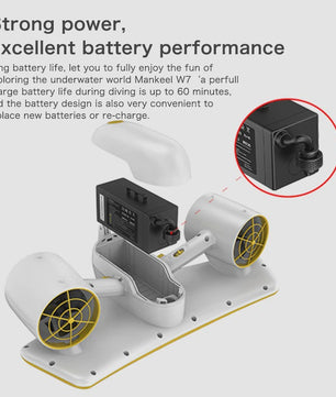 Elektrische Onderwater Scooter 600W - Krachtige Duikscooter met 2 snelheden & 45 min werktijd