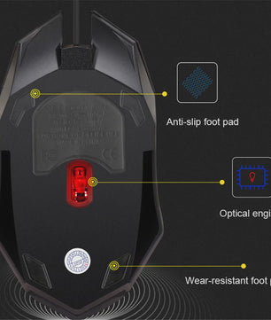 Gaming Muis met 5000 DPI, Kleurrijke LED Verlichting en Ergonomisch Design - Bedraad