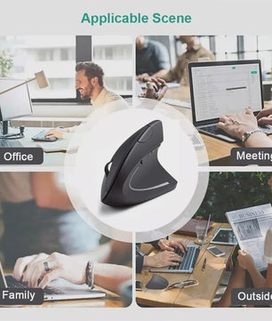 Ergonomische Verticale Draadloze Muis met Instelbare DPI voor PC en Laptop