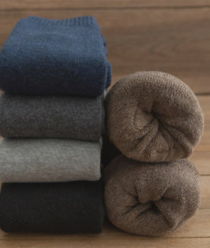 6 Paar Heren Kniehoge Thermosokken - Warm & Dik - Compressie - Maat 38-44