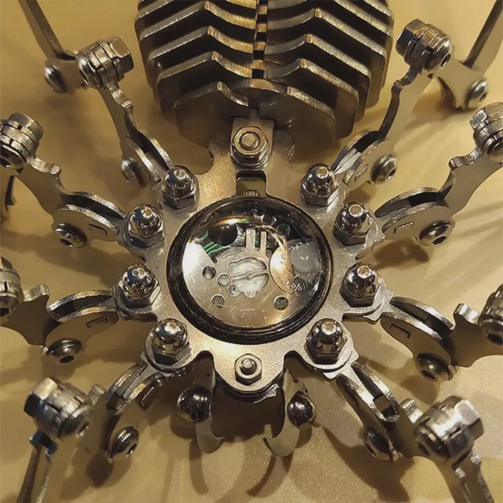 Unieke Steampunk Spin Tijdmodel - Metalen Handgemaakt Decoratie Object