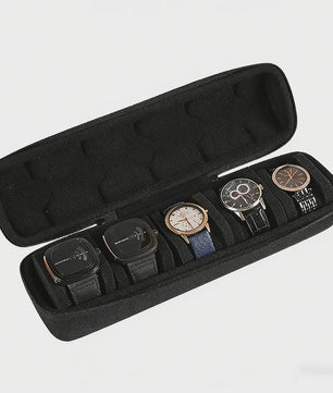 Luxe Horloge Koffer Organizer voor Heren - Draagbare Reis Etui met Anti-Beweging Bescherming