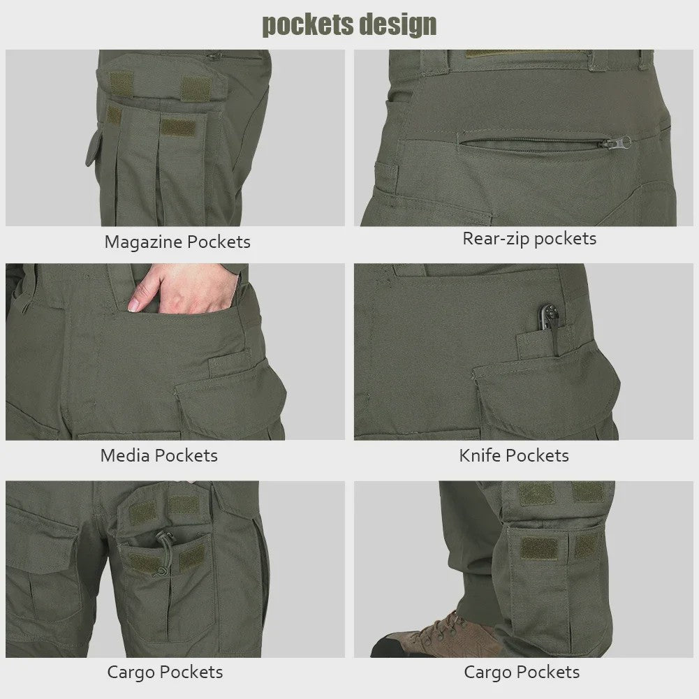 Tactisch Uniform Set: G3 Combat Shirt & Cargo Broek met Kniebeschermers - Heren