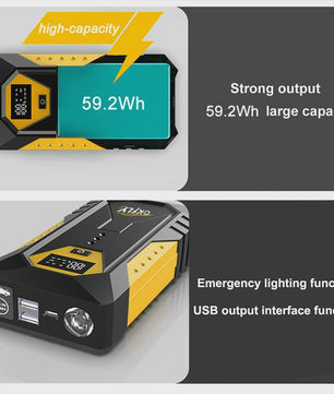 GKFLY 3000A/4000A Krachtige Jump Starter & Powerbank - Start Benzine (6.0L) & Diesel (5.0L)