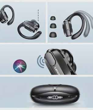 Lenovo XT80 Draadloze Oordopjes met Oorhaken - Bluetooth 5.4, Ruisonderdrukking, Waterdicht