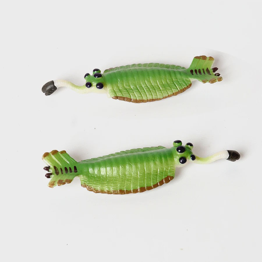 Educatieve Prehistorische Zeedieren Figuren Set: Baculite, Opabinia, Krab & Meer