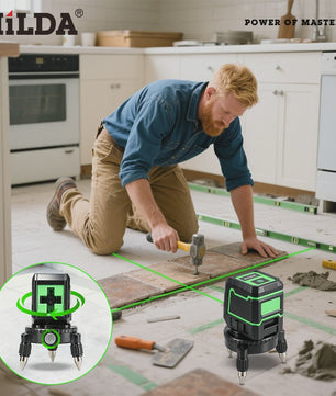 HILDA 360° Roterende Laserwaterpas Beugel met Verstelbare Basis en 1/4" & 5/8" Schroef voor Statief