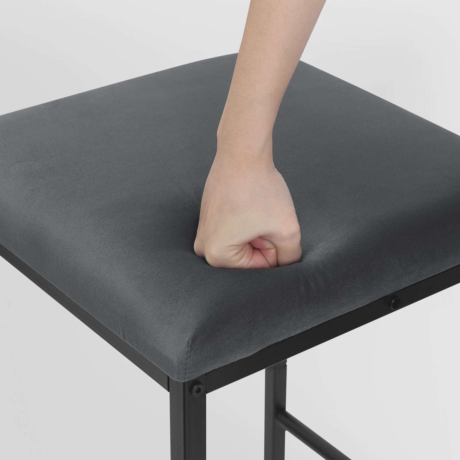 Set van 2 Moderne Keuken Barkrukken met Rugleuning en Voetensteun - Ergonomisch Design
