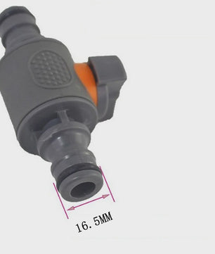 3-delige 16mm Tuinslang Koppeling met Afsluiter - Snelkoppeling voor Irrigatie