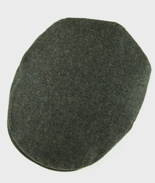 Stijlvolle Heren & Dames Tweed Flat Cap - Ierse Pet in Visgraatpatroon