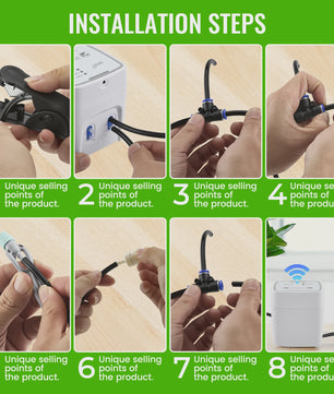WiFi Automatic Irrigation System With Double Pump DIY Drip Irrigation Set Controlled Via App, Garden Watering System For Balcony