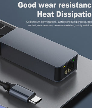 2.5G USB-C naar RJ45 Ethernet Adapter - 2500Mbps Netwerkkaart voor Laptop & PC