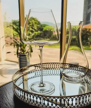 Set Luxe Kristallen Wijnglazen 720ml - Modern Design, Vaatwasserbestendig & Handgeblazen
