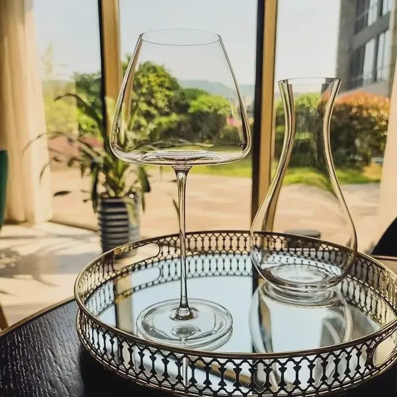 Set Luxe Kristallen Wijnglazen 720ml - Modern Design, Vaatwasserbestendig & Handgeblazen
