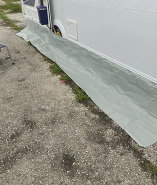 Caravan & Camper Tochtstrook 75x600cm - Winddicht met Wielkast Covers & Zuignappen