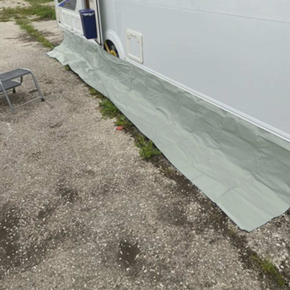 Caravan & Camper Tochtstrook 75x600cm - Winddicht met Wielkast Covers & Zuignappen