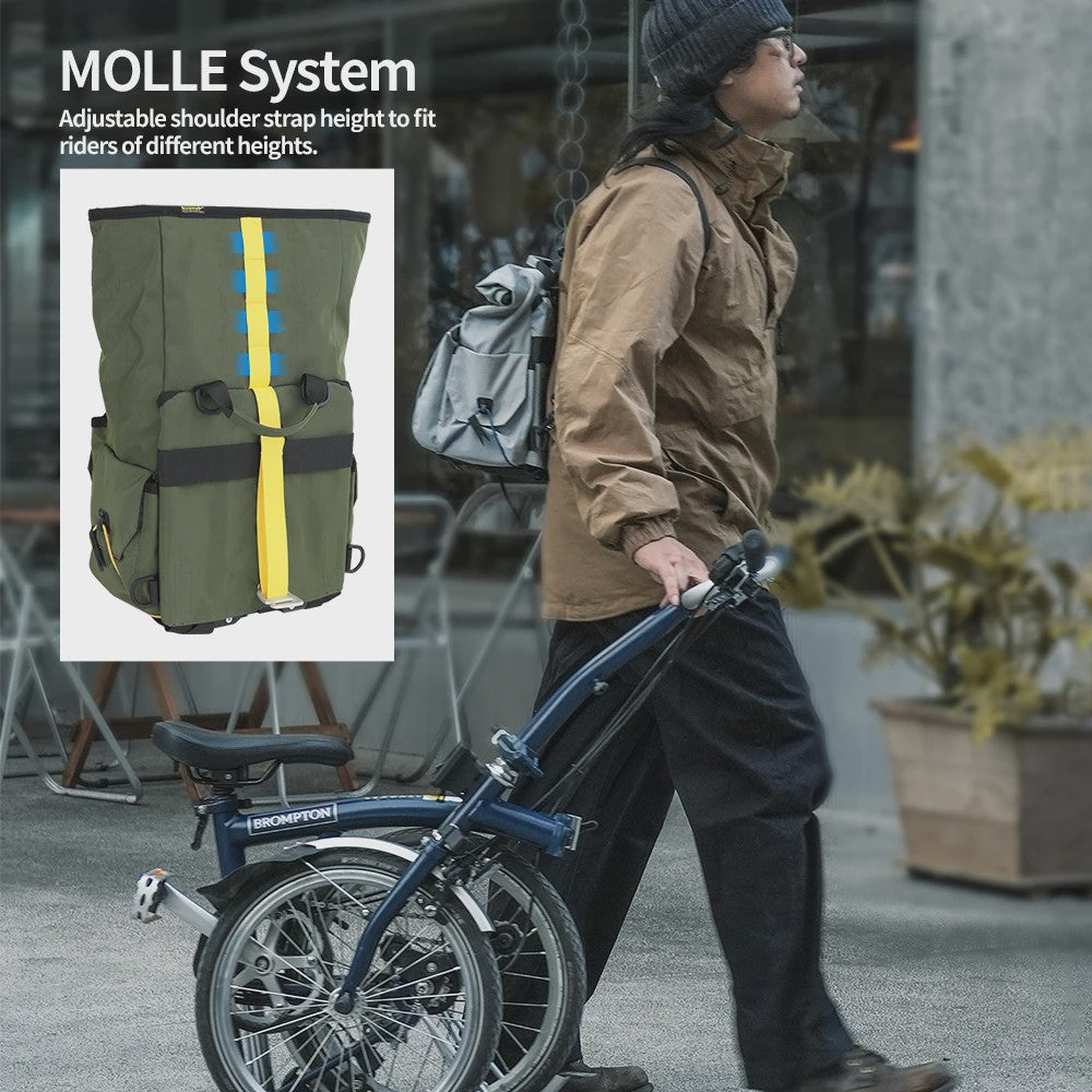 Rhinowalk Vouwfiets Tas 17L Quick-Release Stuur- of Mandtas met Ondersteuningsplaat