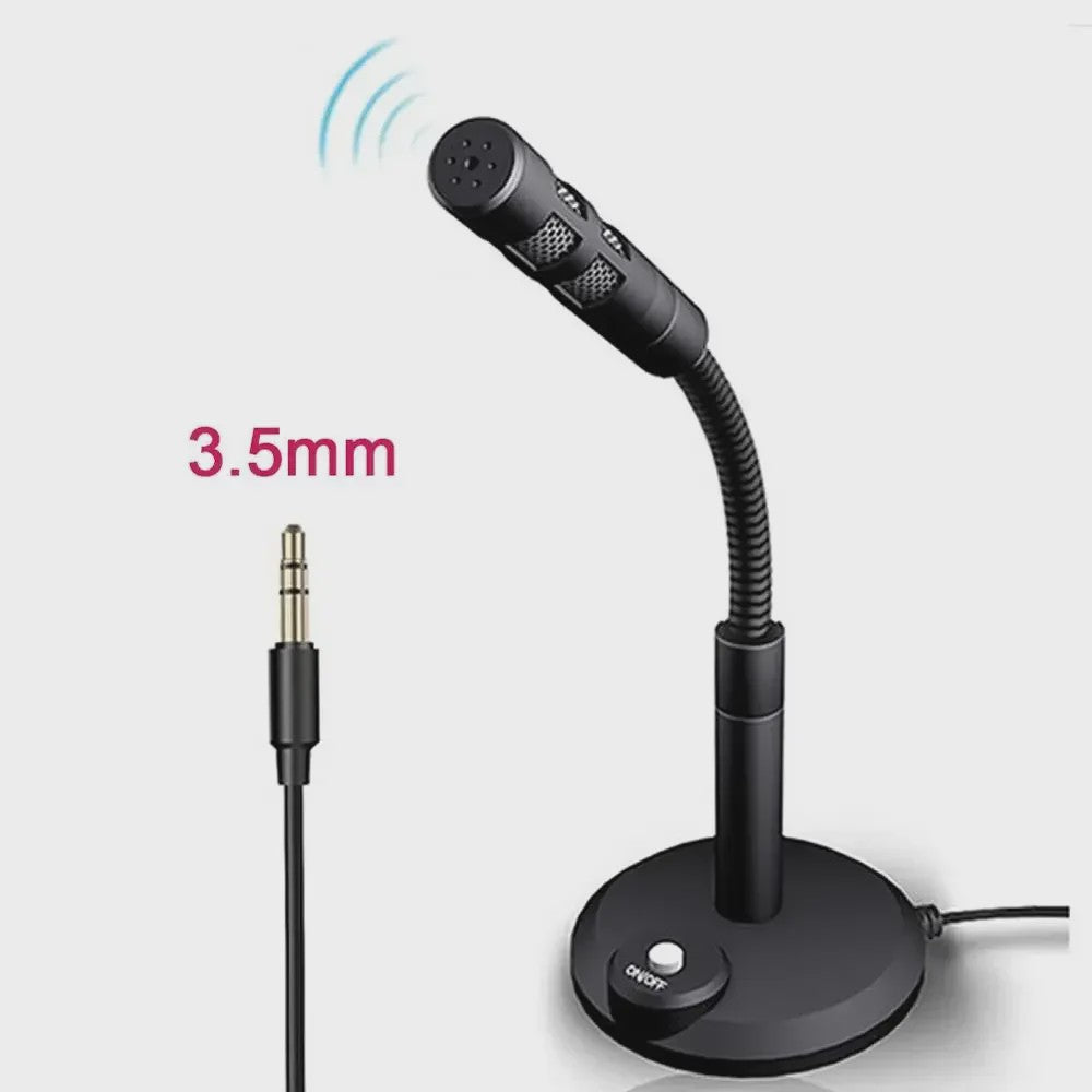 USB Desktop Microfoon 3.5mm Omnidirectioneel voor PC, Laptop, Gaming, Opnames & Chat