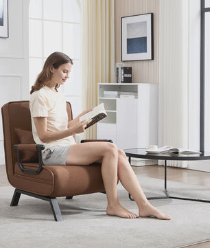 WOLTU Multifunctionele Sofa Bed: 3-in-1 Klapstoel, Gastenbed & Loungebank met Verstelbare Rugleuning