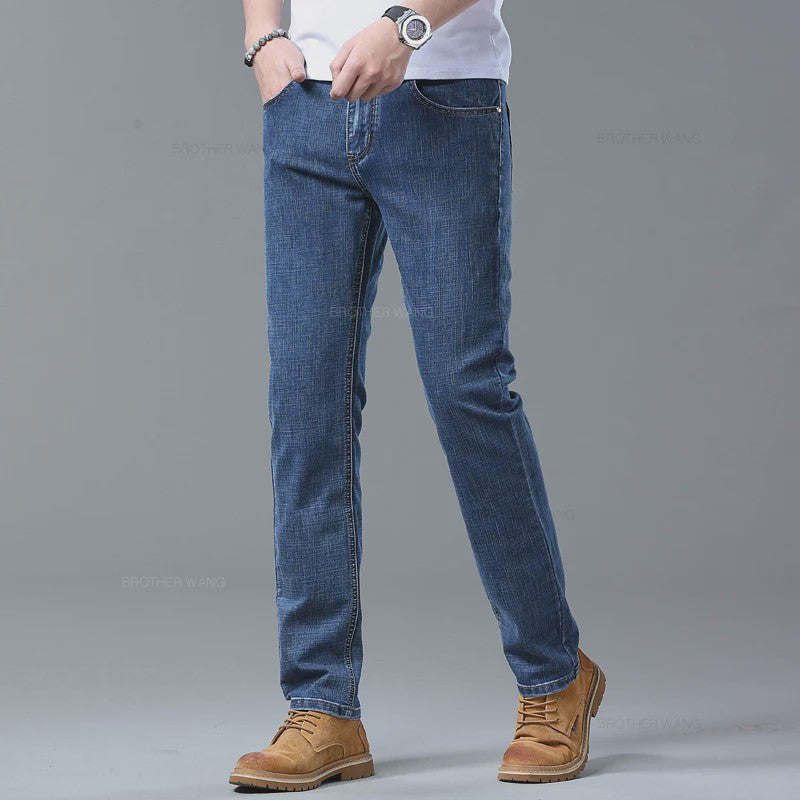Lichtblauwe Slim Fit Jeans Heren - Stijlvolle Casual Stretch Denim