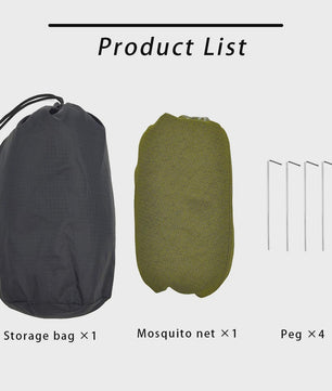 Outdoor Muggennet Insectenwerende Tent - Camping Solo Mesh - Lichtgewicht & Compact