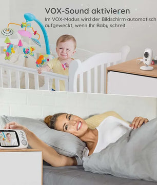 Boifun Babyfoon met Camera: 3.2" LCD, Nachtzicht, VOX & Temperatuurmeter