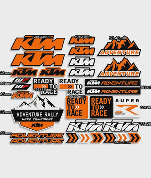 KTM Motor Stickers Set - Waterdicht Vinyl Decoratie voor Duke & Adventure Modellen