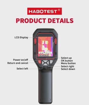 HABOTEST HT821A Thermische Camera: -20°C tot 550°C, Waterdicht & Robuust
