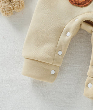 Schattige Baby Jongens Outfit: Gestreept Hoodie met Beren Overall