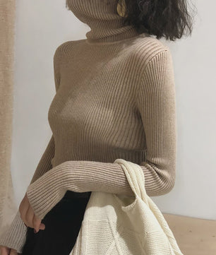 Dames Gebreide Turtleneck Trui - Slim Fit Koreaans Stijl | Herfst & Winter Collectie