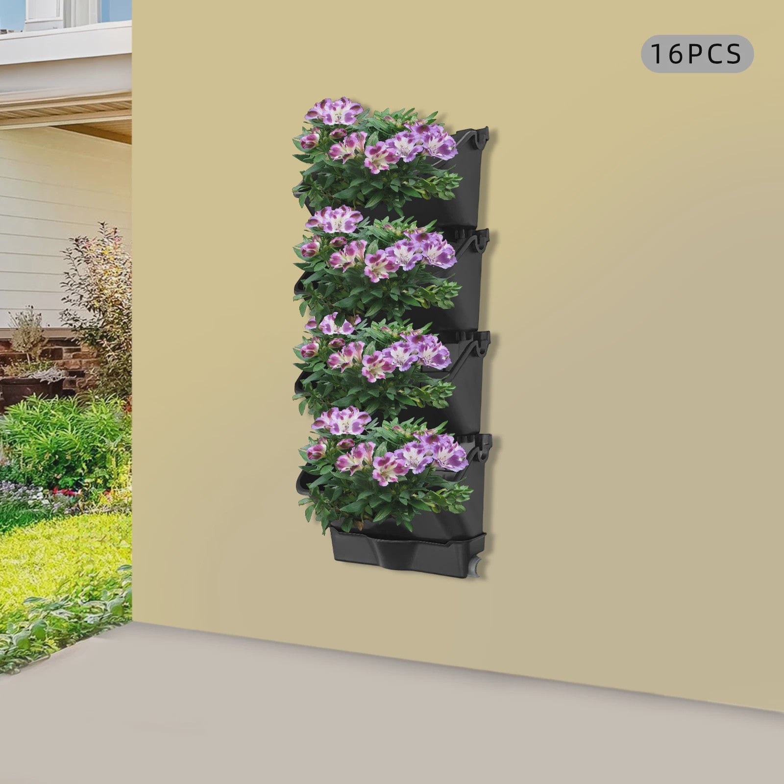 16-Vaks Verticale Tuin Muurplanter - Hangende Plantenbak voor Balkon & Tuin