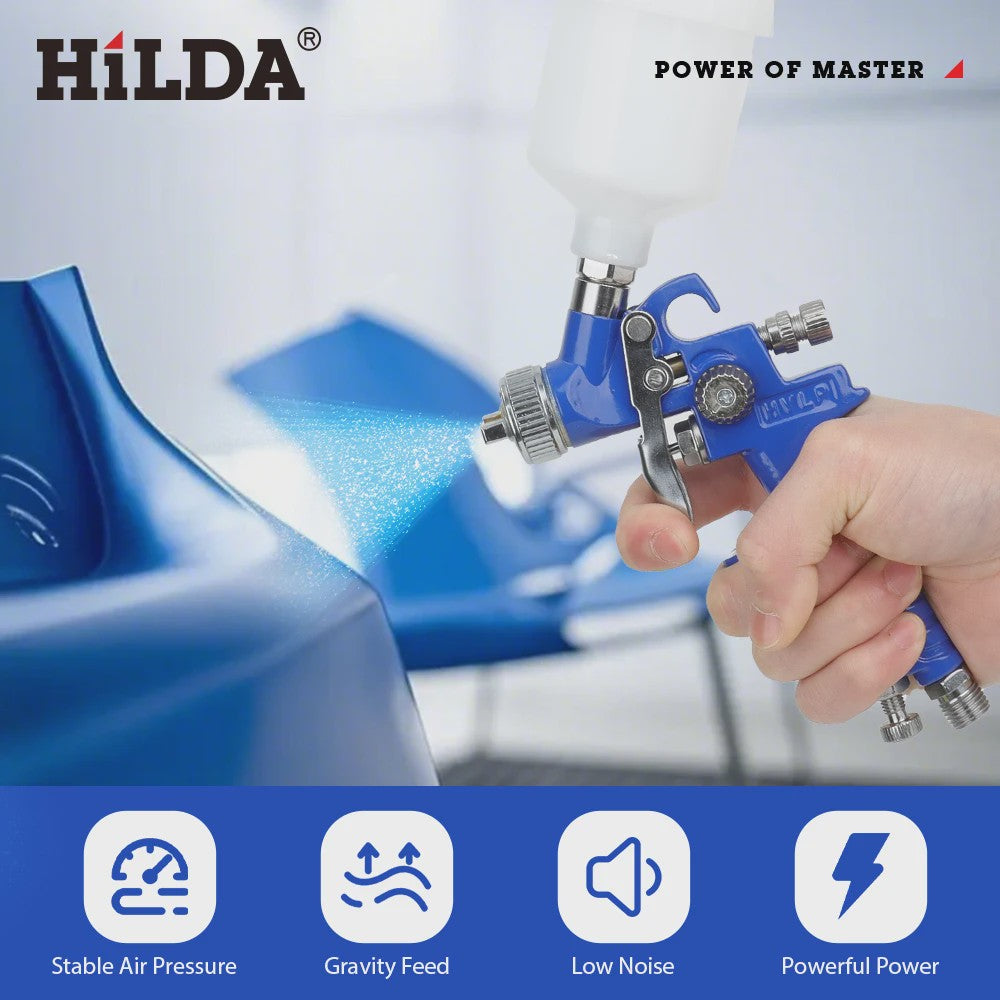 HILDA H2000 HVLP Mini Verfspuitpistool - Compact & Efficiënt