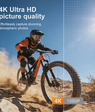 Ourlife 4K Pocket Action Camera met 330° Draaibare Lens, Touchscreen en Gezichtsherkenning - Ideaal voor Vlogs