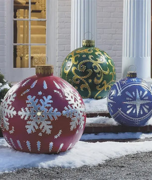 Opblaasbare Kerstbal 60cm - Grote Decoratie voor Buiten & Kerstboom