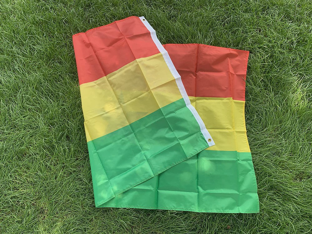 Ghana Vlag 150x90cm - Hoge Kwaliteit Polyester, Dubbelzijdig Bedrukt