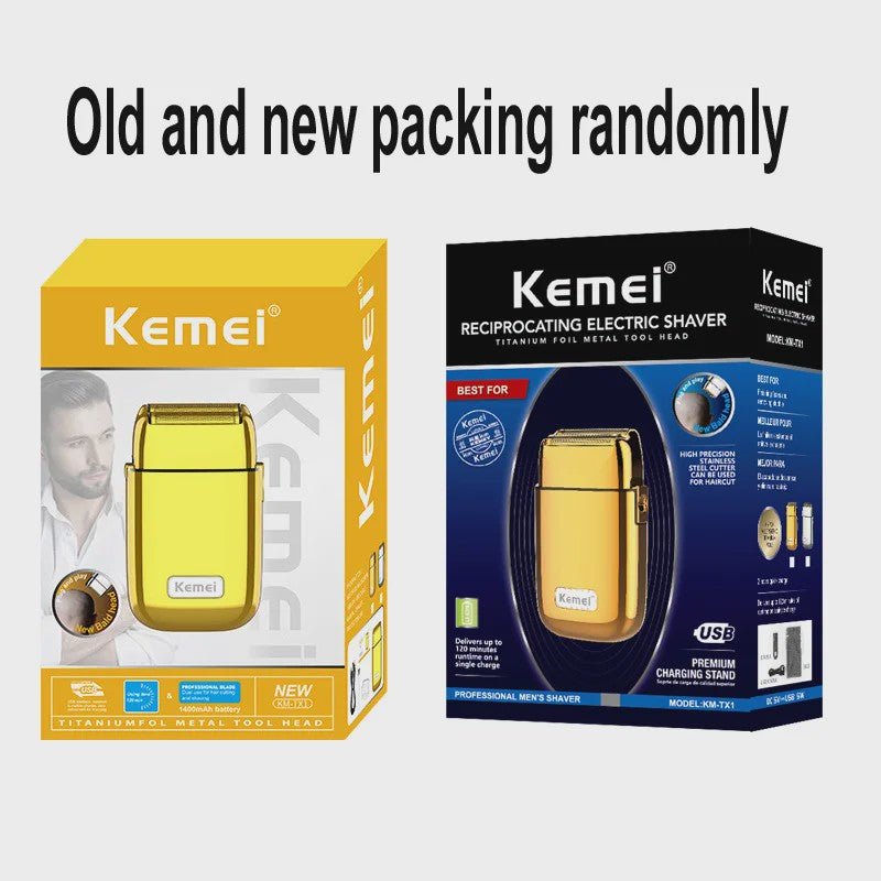 Kemei TX1 All-metal Elektrische Scheerapparaat - Draadloos, Oplaadbaar & Precisie Trimmer