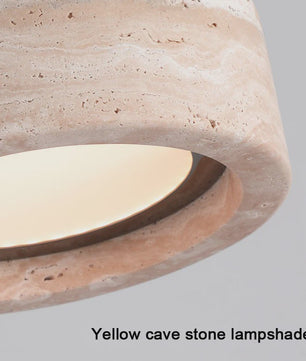 Vintage Travertin Hanglamp LED - Wabi Sabi Stijl voor Slaapkamer & Restaurant