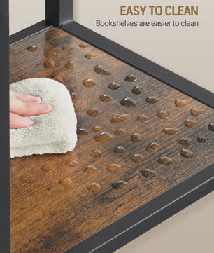Industriële Boekenkast met 9 Legborden - Stijlvolle Staande Opbergkast & Roomdivider