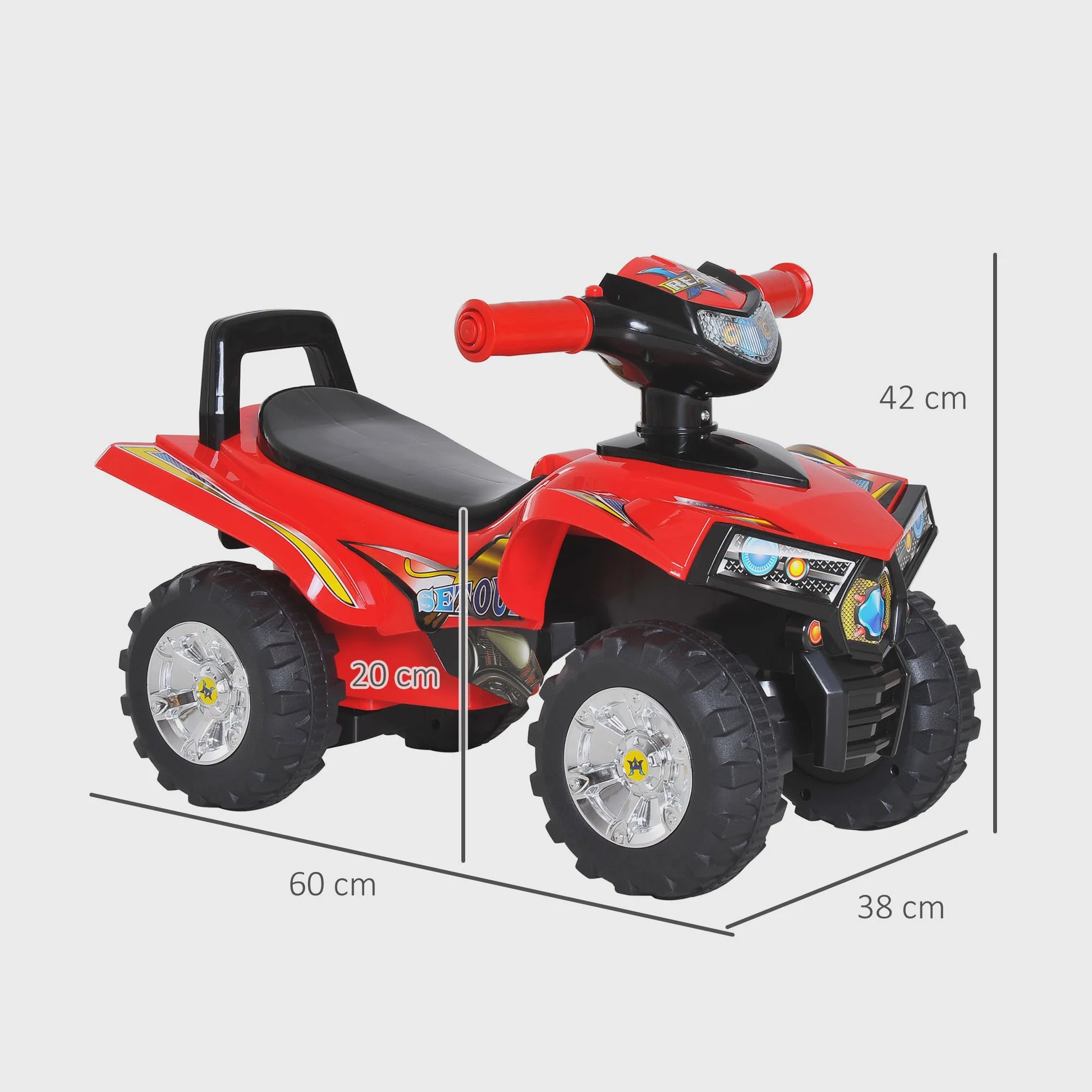 Kinder Loopquad met Licht & Geluid - Rood/Zwart (12-36 mnd)