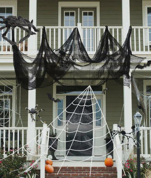 Zwarte Creepy Cloths voor Halloween Decoratie - 76x198cm Spookachtige Gaasdoeken