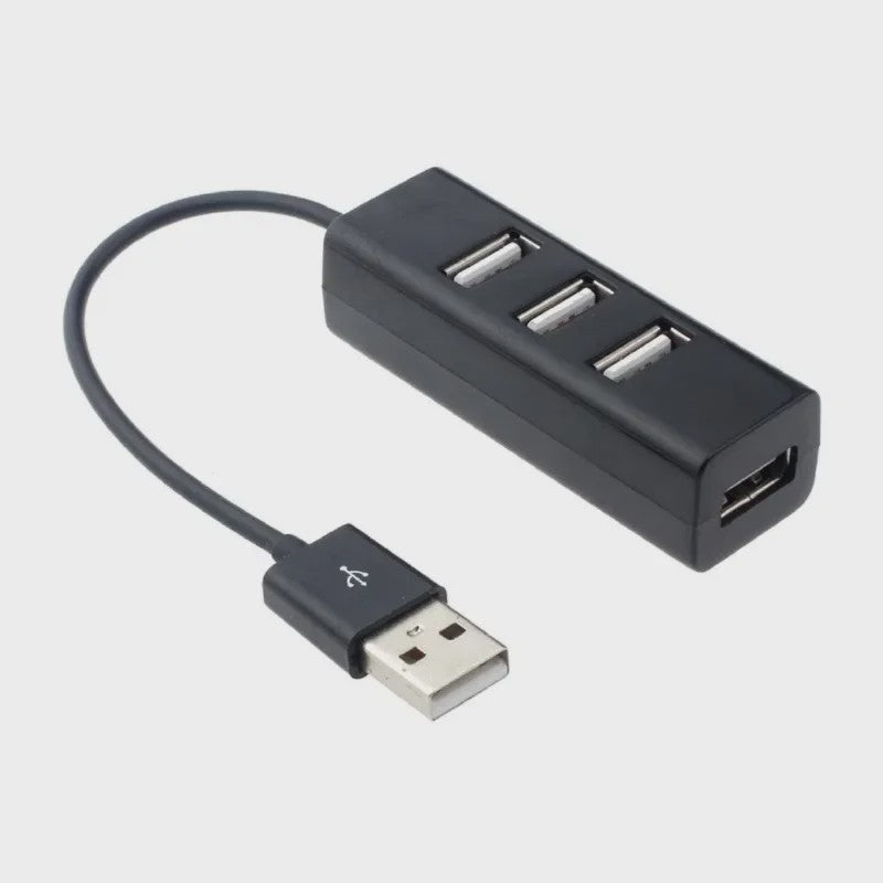 Compacte 4-Poorts USB 2.0 Hub - Vergroot de connectiviteit van je laptop of PC