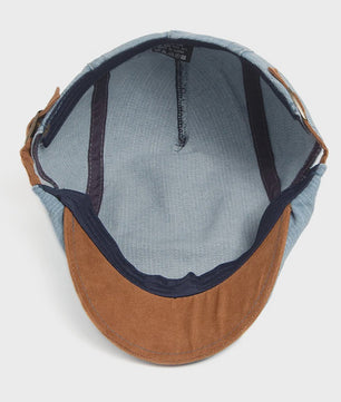 Vintage Denim Newsboy Pet voor Dames en Heren - Casual Platte Vizier Pet, Verstelbaar
