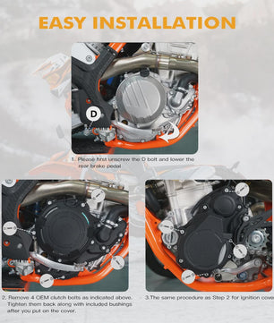 Crankcase & Koppeling Beschermer voor KTM EXC 250F/350F, Husqvarna FE 250/350 (2017-2023) & GasGas EC250F/ECF 350 (2021-2023)