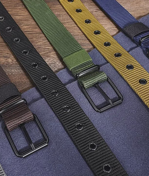 Stijlvolle Heren & Dames Canvas Riem met Pin Gesp - Duurzaam en Trendy voor Outdoor & Jeans