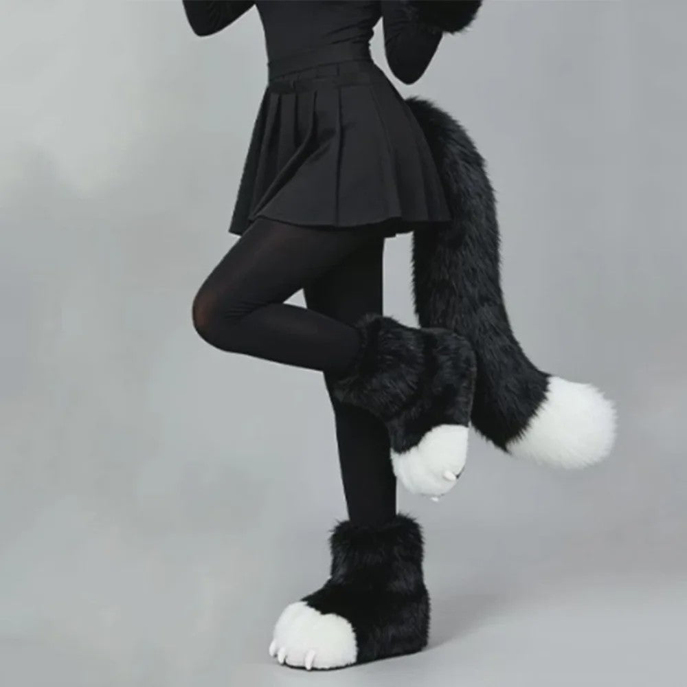 Pluche Poot Laarsjes - Cosplay & Fursuit Kattenpoot Schoenen
