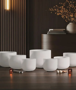 7-delige Kristallen Klankschaal Set (6-12 Inch) - 432Hz Chakra Stemming voor Meditatie & Sound Therapy